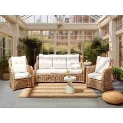 Zestaw ogrodowy dla 5 osób ALESSANO Rattan Naturalny Zestaw ogrodowy dla 5 osób ALESSANO Rattan Naturalny