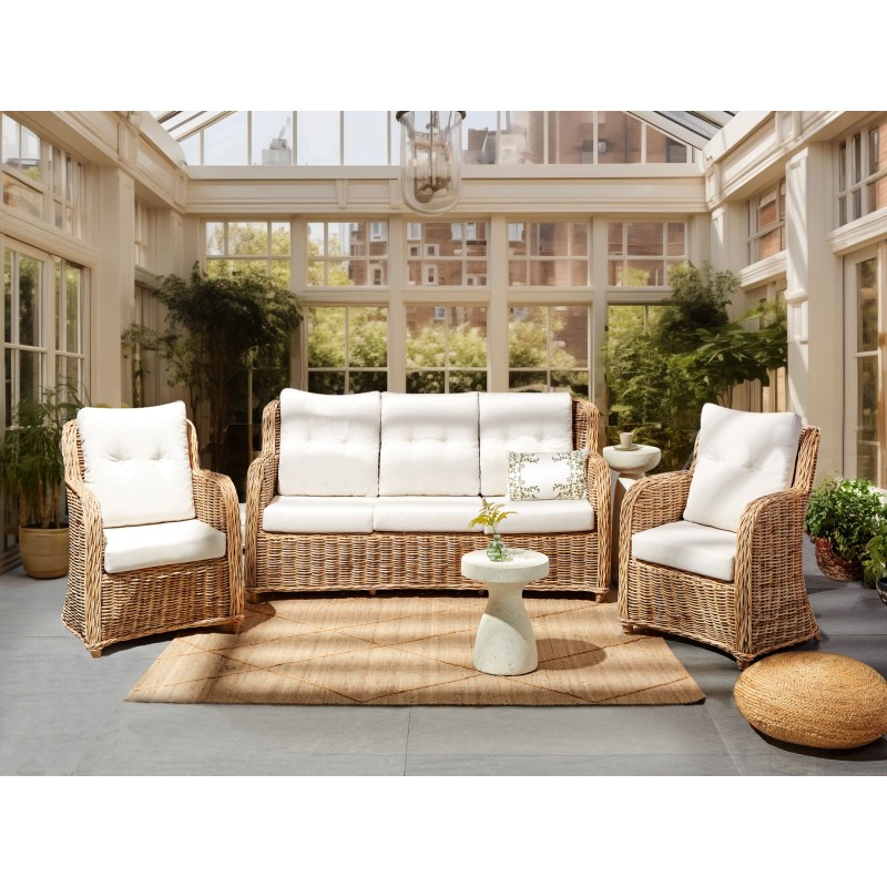 Zestaw ogrodowy dla 5 osób ALESSANO Rattan Naturalny Zestaw ogrodowy dla 5 osób ALESSANO Rattan Naturalny