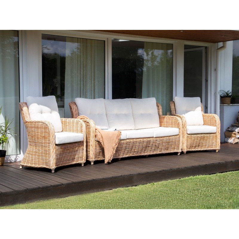 Zestaw ogrodowy dla 5 osób ALESSANO Rattan Naturalny Zestaw ogrodowy dla 5 osób ALESSANO Rattan Naturalny