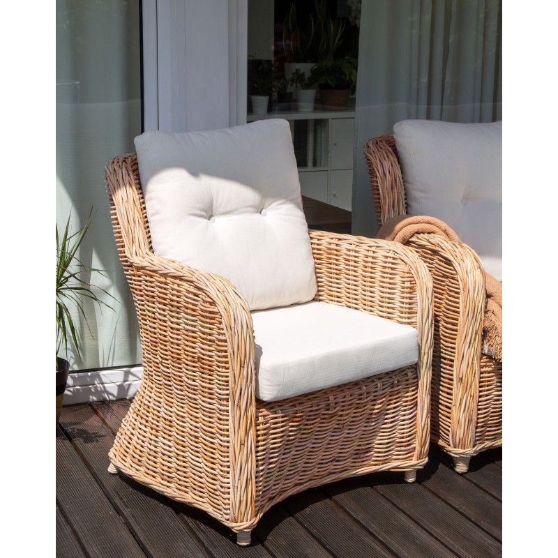 Zestaw ogrodowy dla 5 osób ALESSANO Rattan Naturalny Zestaw ogrodowy dla 5 osób ALESSANO Rattan Naturalny
