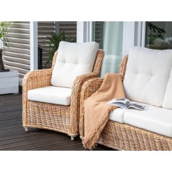 Zestaw ogrodowy dla 5 osób ALESSANO Rattan Naturalny Zestaw ogrodowy dla 5 osób ALESSANO Rattan Naturalny