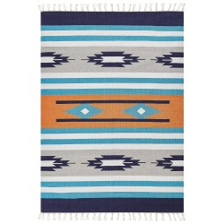 Dywan bawełniany kilim 200 x 300 cm wielokolorowy NORATUS Dywan bawełniany kilim 200 x 300 cm wielokolorowy NORATUS