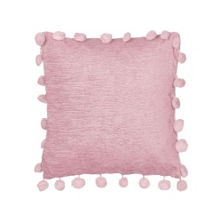 Zestaw 2 poduszek dekoracyjnych JASMINE 45 x 45 cm Różowy Jednolity Zestaw 2 poduszek dekoracyjnych JASMINE 45 x 45 cm Różowy Jednolity