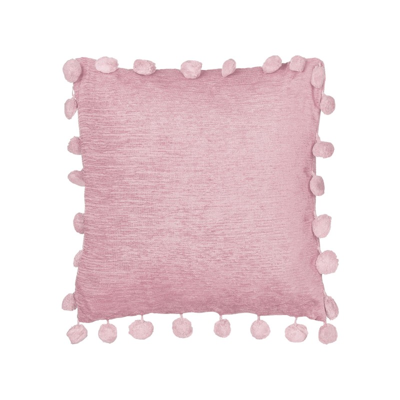 Zestaw 2 poduszek dekoracyjnych JASMINE 45 x 45 cm Różowy Jednolity Zestaw 2 poduszek dekoracyjnych JASMINE 45 x 45 cm Różowy Jednolity