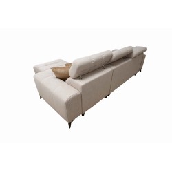 Ecksofa Venna I Mini mit Schlaffunktion und USB-Anschluss im Stoff Plüsch, Avra 16 Ecksofa Venna I Mini mit Schlaffunktion und USB-Anschluss im Stoff Plüsch, Avra 16