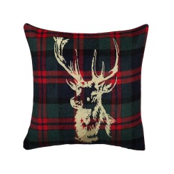 Zestaw 2 poduszek dekoracyjnych RUDOLPH 45 x 45 cm Czerwony Zielony Złoty Niebieski Czarny Wzór świąteczny Zestaw 2 poduszek dekoracyjnych RUDOLPH 45 x 45 cm Czerwony Zielony Złoty Niebieski Czarny Wzór świąteczny