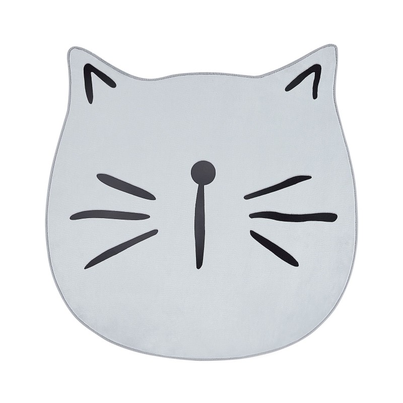 Dywan dziecięcy kot ⌀ 100 cm szary KITTY Dywan dziecięcy kot ⌀ 100 cm szary KITTY