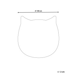 Dywan dziecięcy kot ⌀ 100 cm szary KITTY Dywan dziecięcy kot ⌀ 100 cm szary KITTY