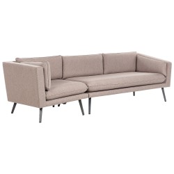 Sofa ogrodowa 3-osobowa lewostronna beżowa LORETELLO