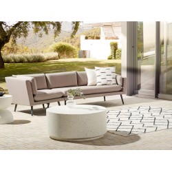 Sofa ogrodowa 3-osobowa lewostronna beżowa LORETELLO Sofa ogrodowa 3-osobowa lewostronna beżowa LORETELLO