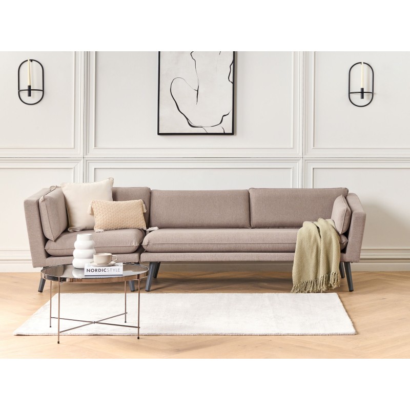 Sofa ogrodowa 3-osobowa lewostronna beżowa LORETELLO Sofa ogrodowa 3-osobowa lewostronna beżowa LORETELLO
