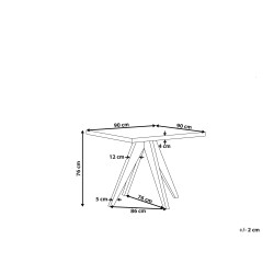 Stół ogrodowy OLBIA 90 cm 90 cm Beton Szary Stół ogrodowy OLBIA 90 cm 90 cm Beton Szary