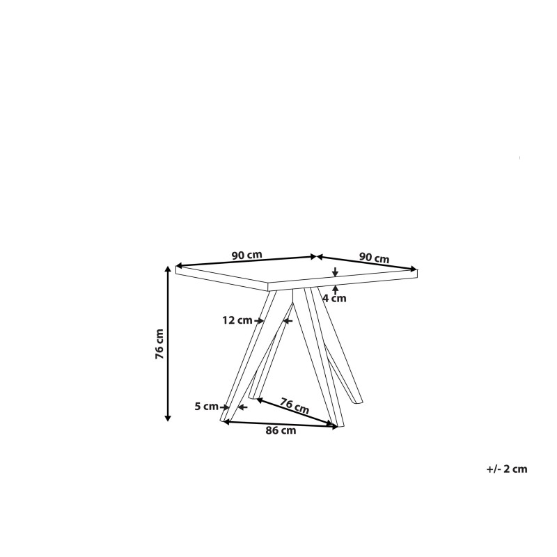 Stół ogrodowy OLBIA 90 cm 90 cm Beton Szary Stół ogrodowy OLBIA 90 cm 90 cm Beton Szary