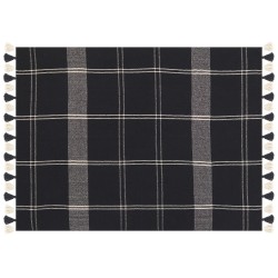 Koc KULAC Bawełna 130 x 170 cm Czarny Koc KULAC Bawełna 130 x 170 cm Czarny