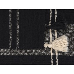 Koc KULAC Bawełna 130 x 170 cm Czarny Koc KULAC Bawełna 130 x 170 cm Czarny