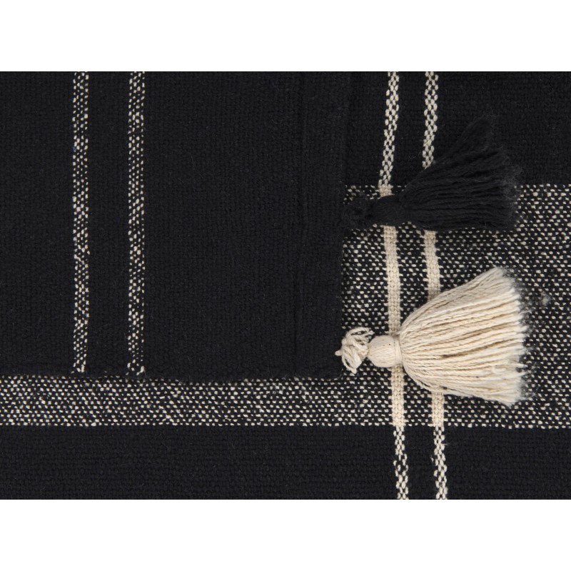 Koc KULAC Bawełna 130 x 170 cm Czarny Koc KULAC Bawełna 130 x 170 cm Czarny