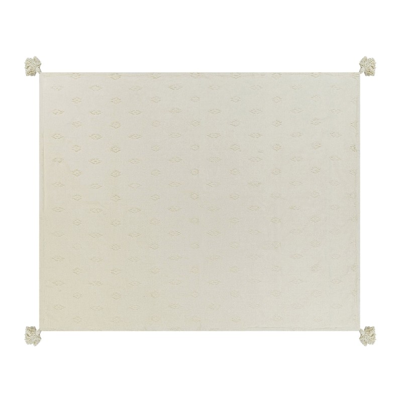 Narzuta na łóżko KAZY Bawełna 150 x 200 cm Beżowy Narzuta na łóżko KAZY Bawełna 150 x 200 cm Beżowy