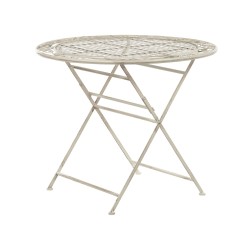 Stolik bistro BIVIO 90 cm 90 cm Metal Złamana biel Stolik bistro BIVIO 90 cm 90 cm Metal Złamana biel