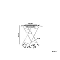 Stolik bistro BIVIO 90 cm 90 cm Metal Złamana biel Stolik bistro BIVIO 90 cm 90 cm Metal Złamana biel