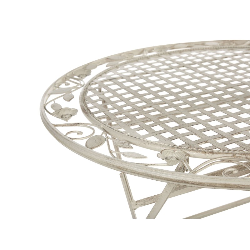 Stolik bistro BIVIO 90 cm 90 cm Metal Złamana biel Stolik bistro BIVIO 90 cm 90 cm Metal Złamana biel