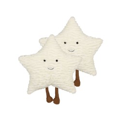 2 poduszki dekoracyjne dla dzieci gwiazdy 40 x 40 cm białe STARFRUIT