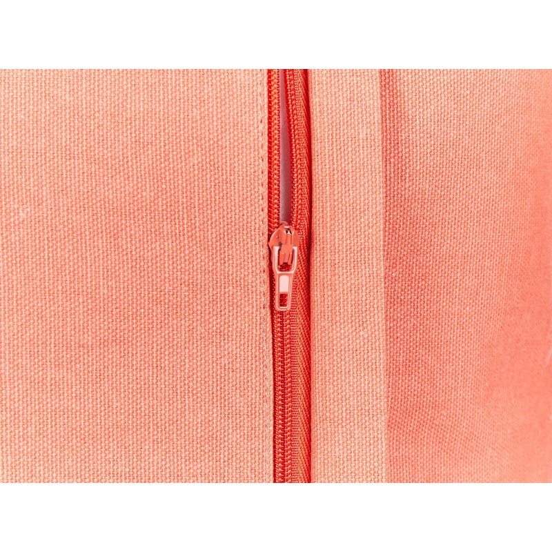 Zestaw 2 poduszek dekoracyjnych NORI Welur 45 x 45 cm Koralowy Wzór roślinny Zestaw 2 poduszek dekoracyjnych NORI Welur 45 x 45 cm Koralowy Wzór roślinny