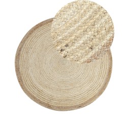 Dywan okrągły z juty ⌀ 120 cm beżowy MENEMEN