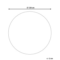 Dywan okrągły z juty ⌀ 120 cm beżowy MENEMEN Dywan okrągły z juty ⌀ 120 cm beżowy MENEMEN