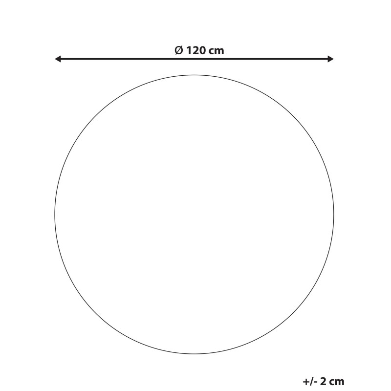 Dywan okrągły z juty ⌀ 120 cm beżowy MENEMEN Dywan okrągły z juty ⌀ 120 cm beżowy MENEMEN