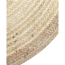 Dywan okrągły z juty ⌀ 120 cm beżowy MENEMEN Dywan okrągły z juty ⌀ 120 cm beżowy MENEMEN