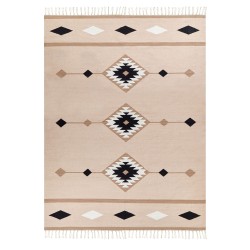 Dywan bawełniany kilim 140 x 200 cm wielokolorowy BERDIK Dywan bawełniany kilim 140 x 200 cm wielokolorowy BERDIK