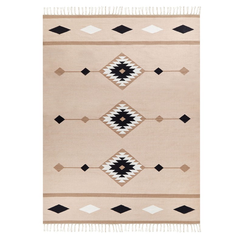 Dywan bawełniany kilim 140 x 200 cm wielokolorowy BERDIK Dywan bawełniany kilim 140 x 200 cm wielokolorowy BERDIK