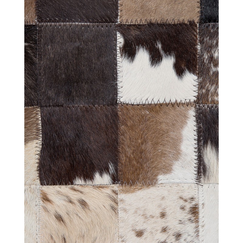 Dywan patchwork skórzany 160 x 230 cm brązowo-beżowy OKCULU Dywan patchwork skórzany 160 x 230 cm brązowo-beżowy OKCULU