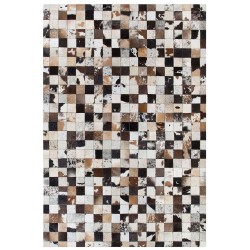 Dywan patchwork skórzany 140 x 200 cm wielokolorowy CERLI Dywan patchwork skórzany 140 x 200 cm wielokolorowy CERLI