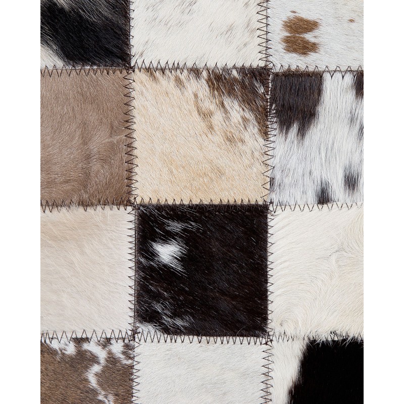 Dywan patchwork skórzany 140 x 200 cm wielokolorowy CERLI Dywan patchwork skórzany 140 x 200 cm wielokolorowy CERLI