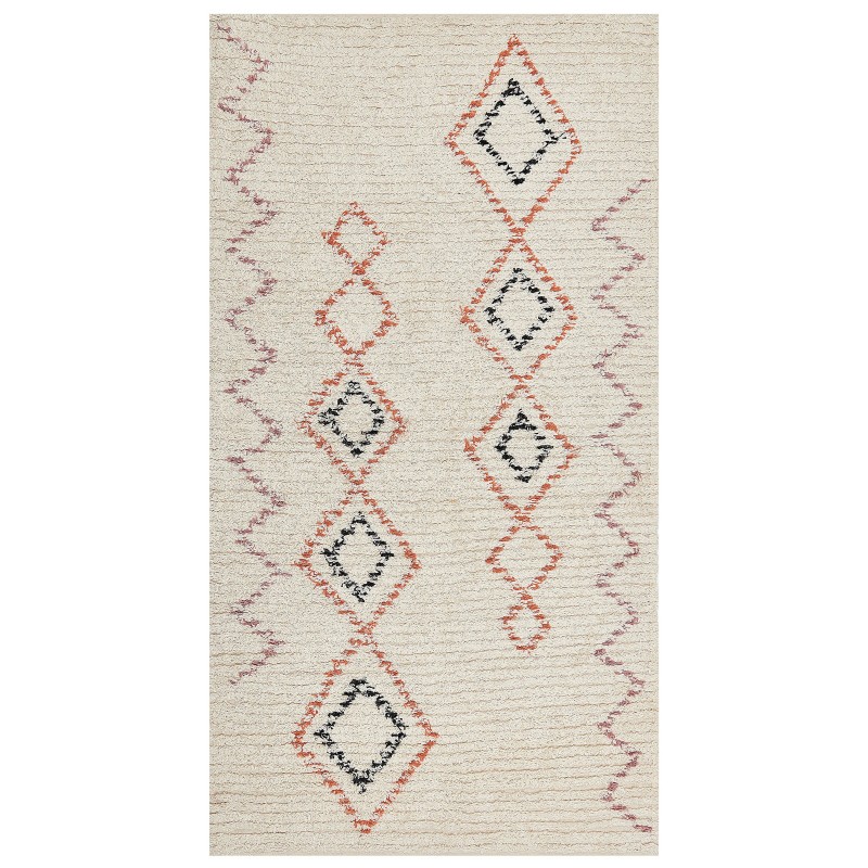 Dywan bawełniany 80 x 150 cm beżowy GUWAHATI Dywan bawełniany 80 x 150 cm beżowy GUWAHATI