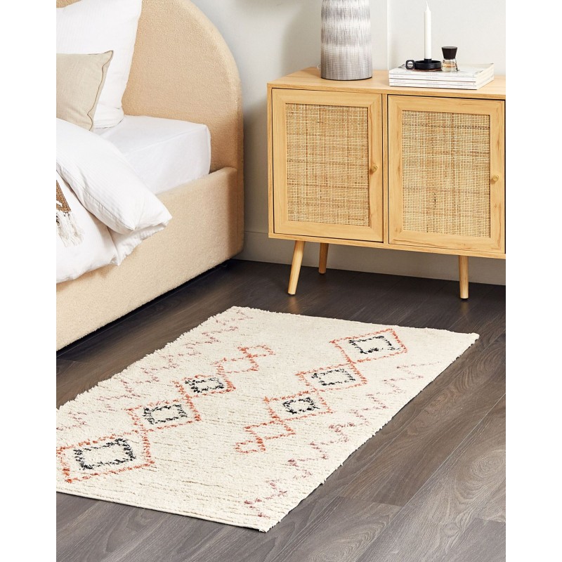 Dywan bawełniany 80 x 150 cm beżowy GUWAHATI Dywan bawełniany 80 x 150 cm beżowy GUWAHATI