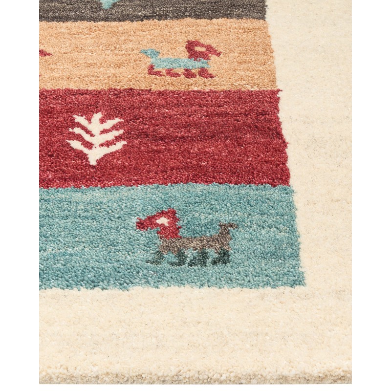 Dywan wełniany gabbeh 80 x 150 cm wielokolorowy SARILAR Dywan wełniany gabbeh 80 x 150 cm wielokolorowy SARILAR