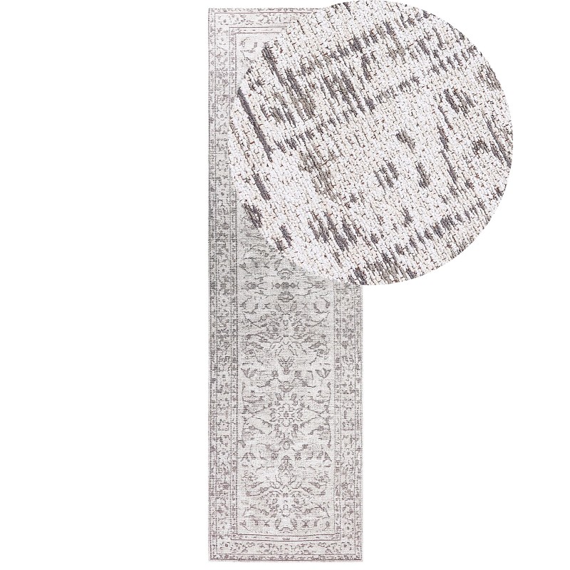 Dywan bawełniany 80 x 300 cm beżowy SELLIK Dywan bawełniany 80 x 300 cm beżowy SELLIK