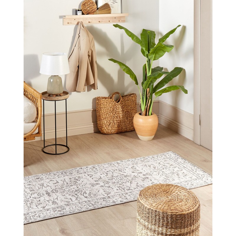 Dywan bawełniany 80 x 300 cm beżowy SELLIK Dywan bawełniany 80 x 300 cm beżowy SELLIK