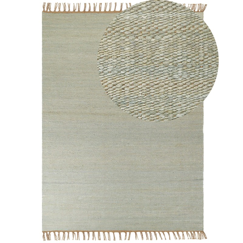 Dywan z juty 160 x 230 cm zielony LUNIA Dywan z juty 160 x 230 cm zielony LUNIA