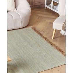 Dywan z juty 160 x 230 cm zielony LUNIA Dywan z juty 160 x 230 cm zielony LUNIA