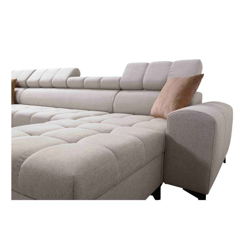 Esquina Venna I mini con función de cama y puerto USB en tela de terciopelo, Avra 11 Esquina Venna I mini con función de cama y puerto USB en tela de terciopelo, Avra 11