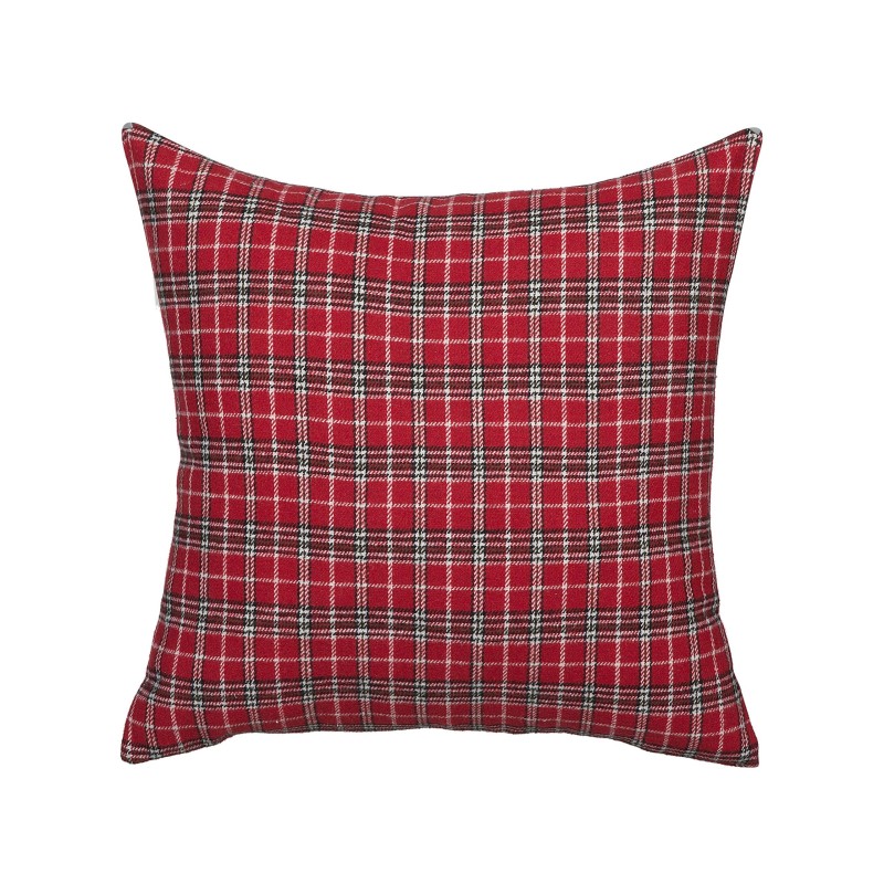 Zestaw 2 poduszek dekoracyjnych COMET 45 x 45 cm Bordowy Wzór świąteczny Zestaw 2 poduszek dekoracyjnych COMET 45 x 45 cm Bordowy Wzór świąteczny