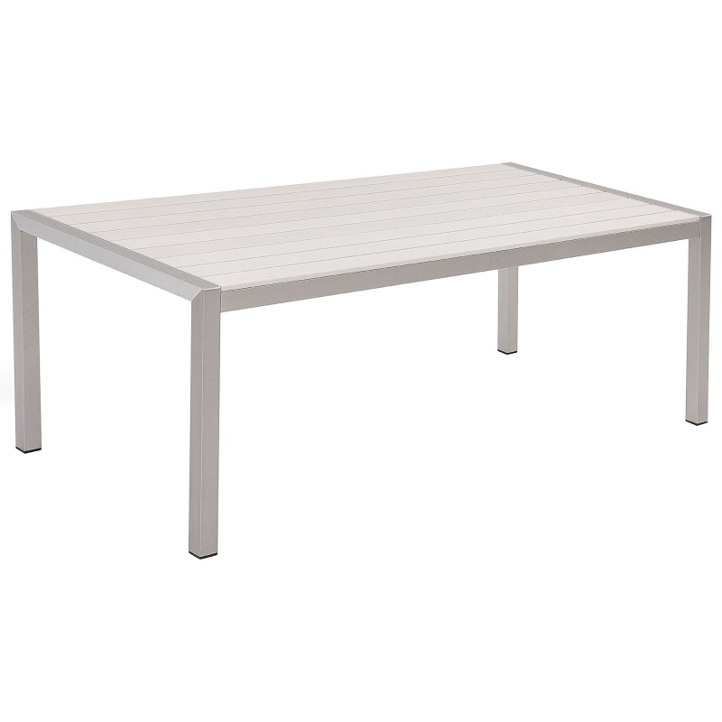 Stół ogrodowy VERNIO 180 cm 90 cm Metal Biały Stół ogrodowy VERNIO 180 cm 90 cm Metal Biały