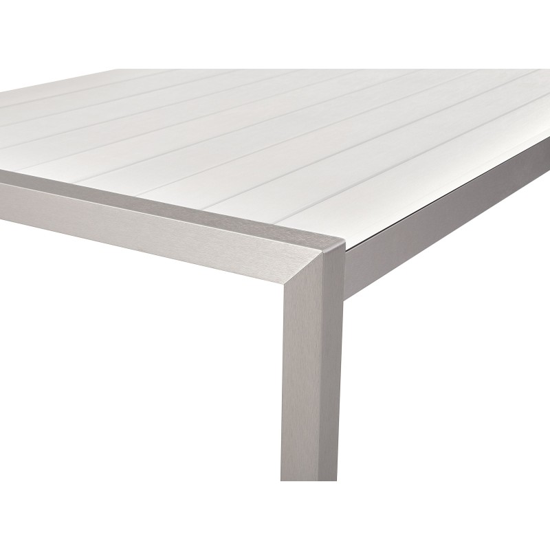 Stół ogrodowy VERNIO 180 cm 90 cm Metal Biały Stół ogrodowy VERNIO 180 cm 90 cm Metal Biały