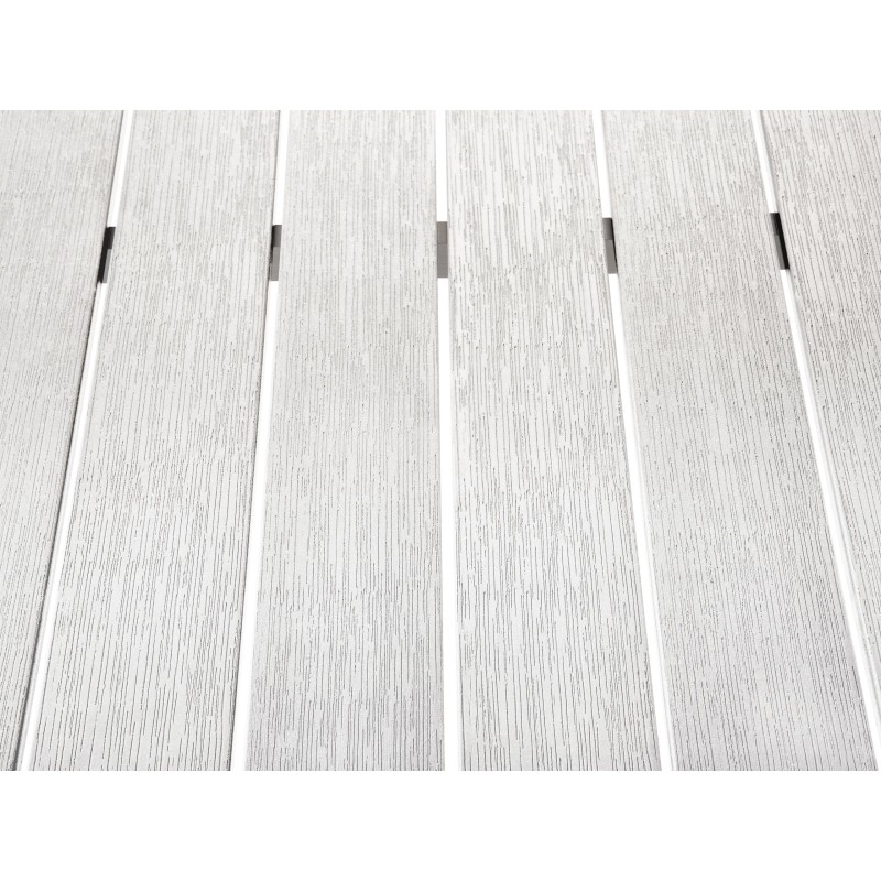 Stół ogrodowy VERNIO 180 cm 90 cm Metal Biały Stół ogrodowy VERNIO 180 cm 90 cm Metal Biały