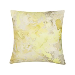 Zestaw 2 poduszek dekoracyjnych PACHIRA Bawełna 45 x 45 cm Żółty Wzór abstrakcyjny Zestaw 2 poduszek dekoracyjnych PACHIRA Bawełna 45 x 45 cm Żółty Wzór abstrakcyjny