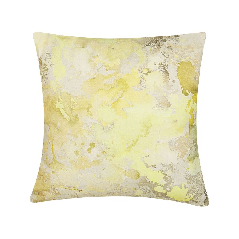 Zestaw 2 poduszek dekoracyjnych PACHIRA Bawełna 45 x 45 cm Żółty Wzór abstrakcyjny Zestaw 2 poduszek dekoracyjnych PACHIRA Bawełna 45 x 45 cm Żółty Wzór abstrakcyjny