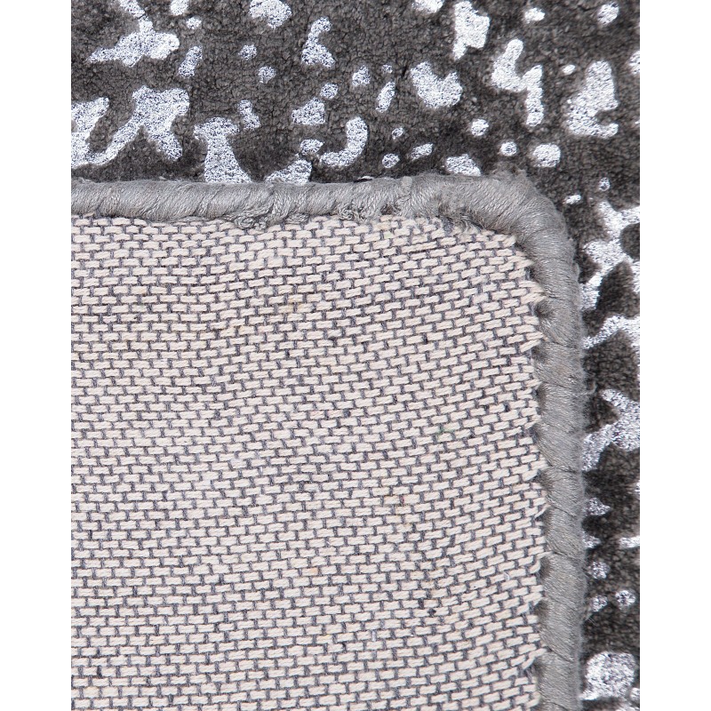 Dywan z wiskozy 160 x 230 cm szaro-srebrny ESEL Dywan z wiskozy 160 x 230 cm szaro-srebrny ESEL